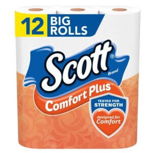 Scott ComfortPlus Big Roll Toilet Paper Bath Tissue 12 rolls