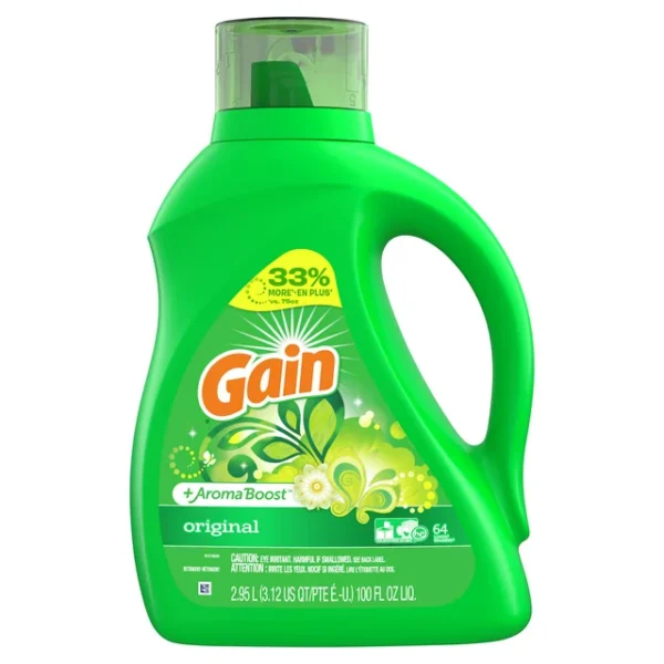 Gain Original, 64 Loads Liquid Laundry Detergent, 88 Fl Oz