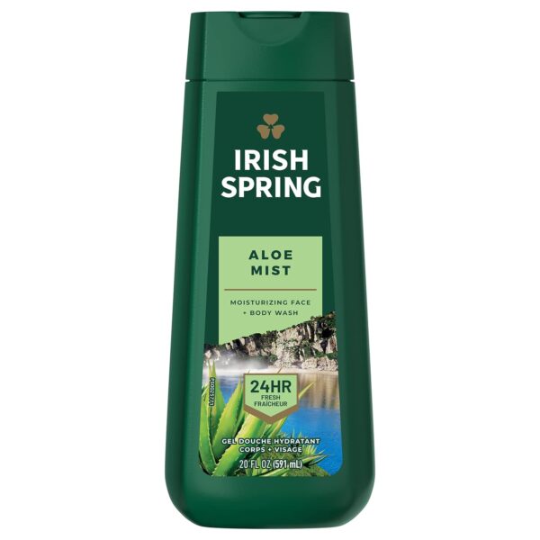 Irish Spring Men's Body Wash Shower Gel, Aloe Vera - 20 fluid ounce