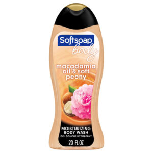 Softsoap Moisturizing Adult Body Wash, Luminous Oils Macadamia Oil & Peony, for All Skin Types 20oz